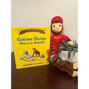 Curious George Goes to the Hospital and a plush toy-broken wire in body